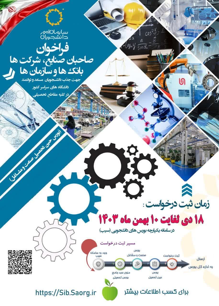 فراخوان صاحبان صنایع، شرکت ها، بانک ها و سازمان ها